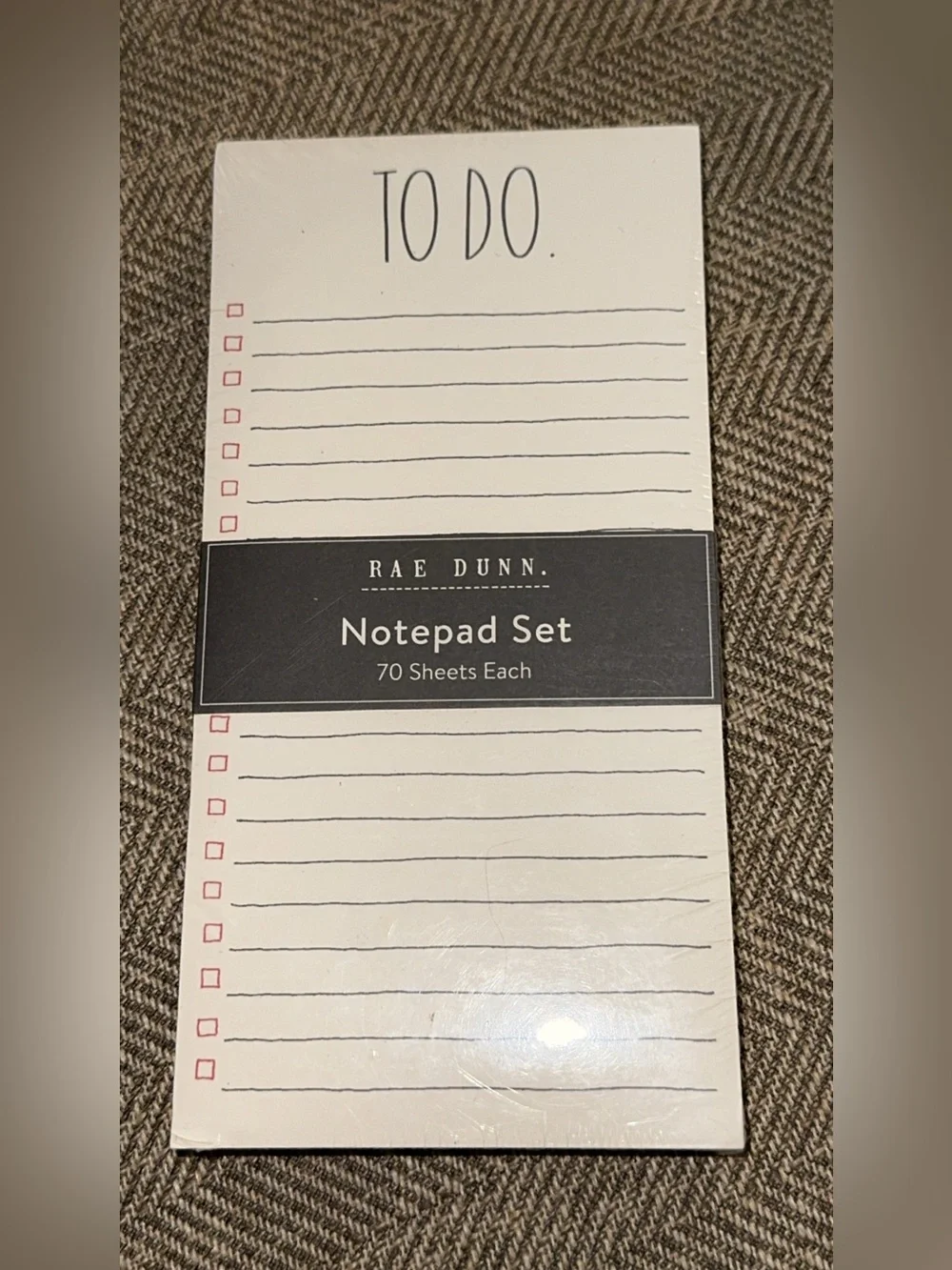 NWT RAE DUNN NOTEPAD SET OF 2 TO DO/LIST